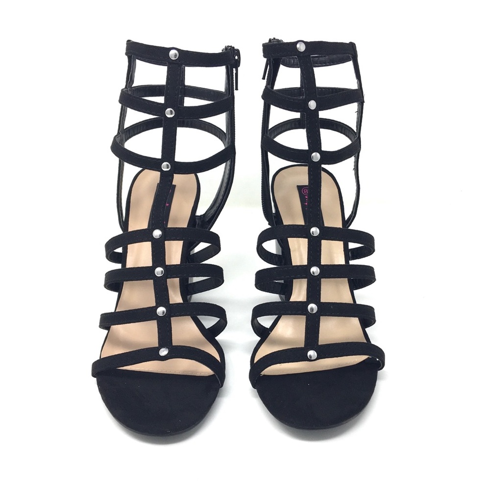 Wild Diva Gladiator High Heel Grommet Sandals
